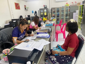 ข้อมูลผู้สูงอายุและเด็กแรกเกิด และประชาชน ที่มาติดต่อประสานงานกองสวัสดิการสังคม