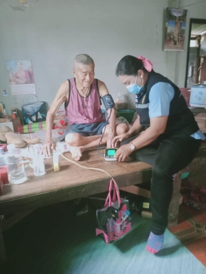CCG กองสวัสดิการสังคม  ดำเนินการออกเยี่ยมผู้สูงอายุที่มีภาวะพึ่งพิงในเขตพื้นที่ตำบลนาดี อำเภอนาเยีย จังหวัดอุบลราชธานี